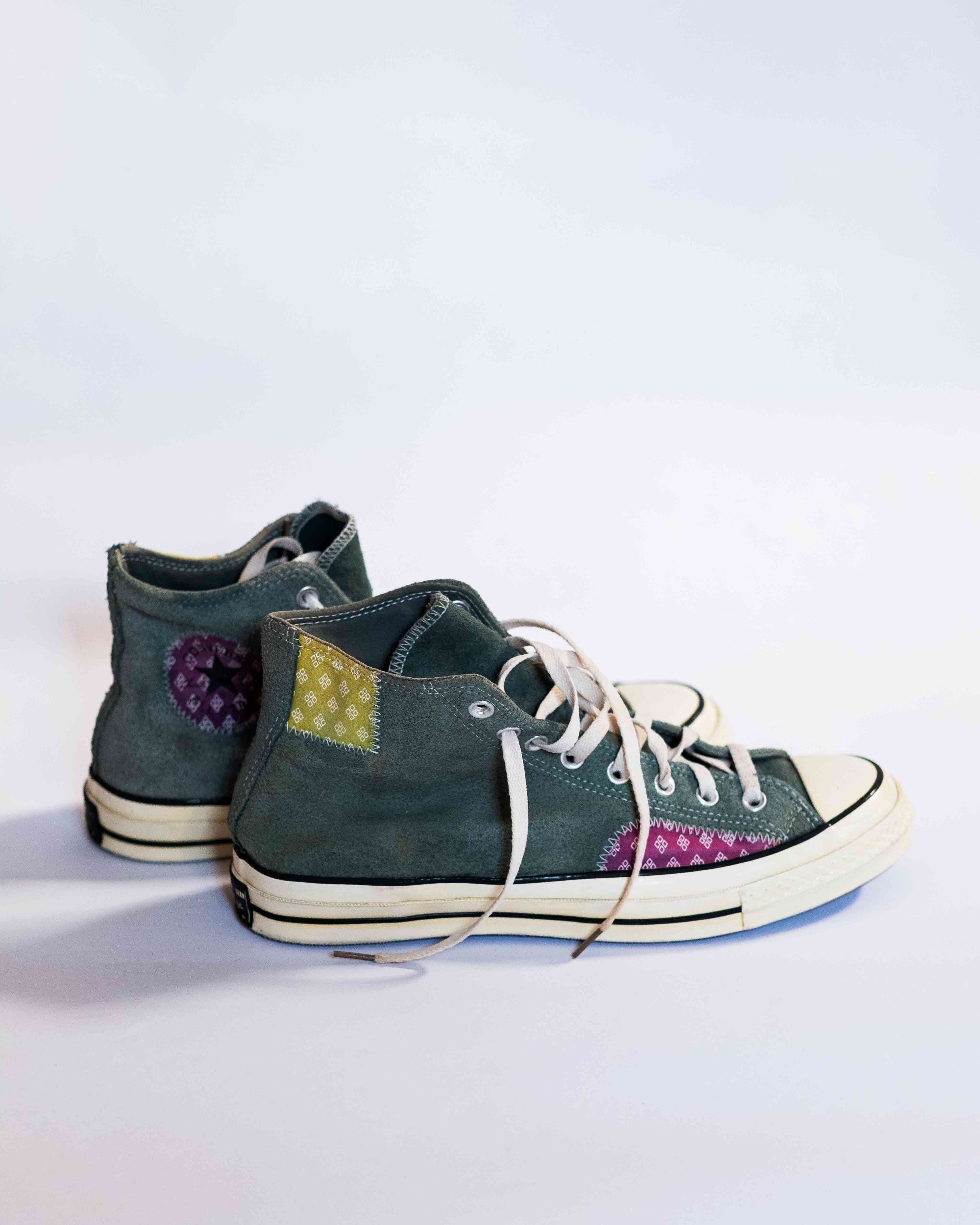 Converse High top patched suede canvas