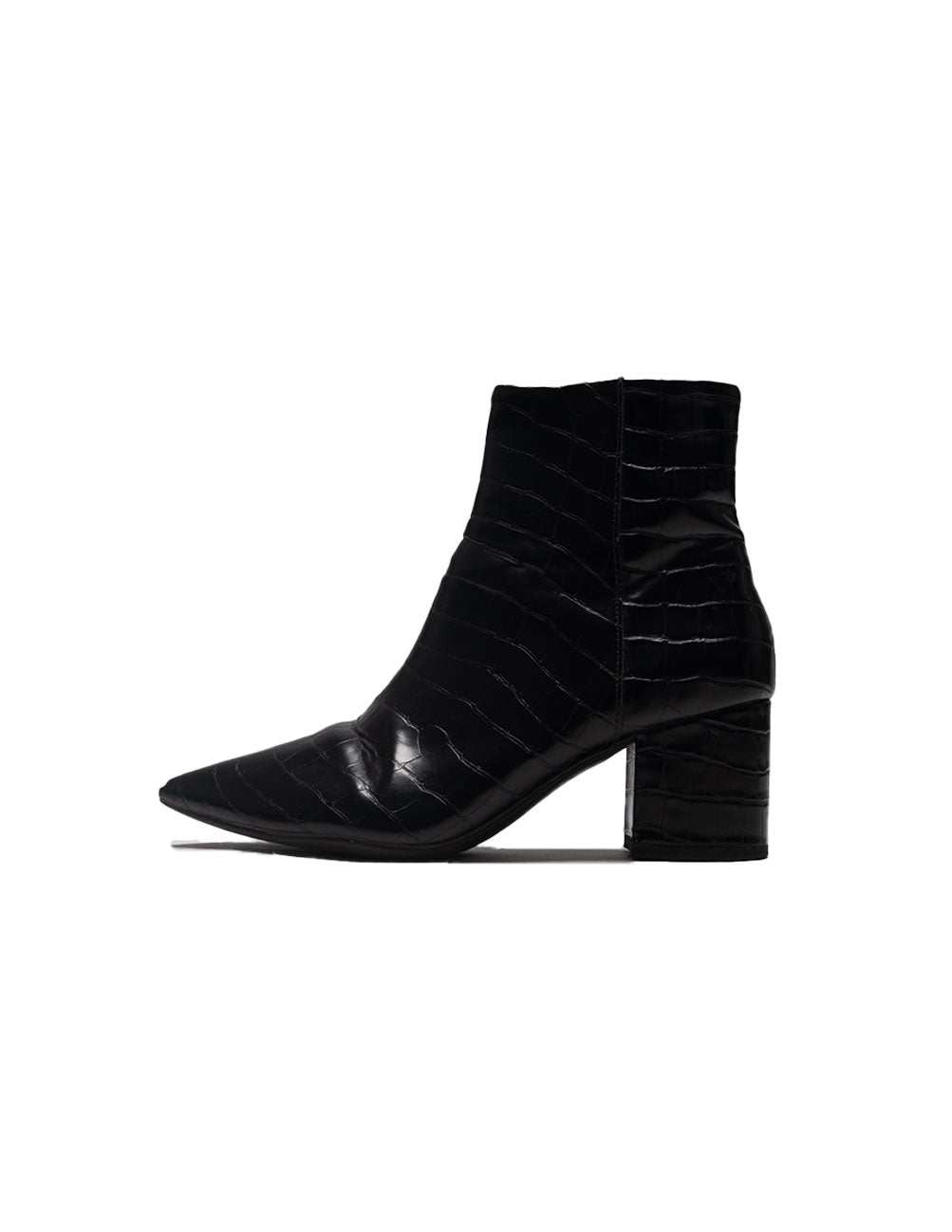 Faux Croc skin pointy Boots