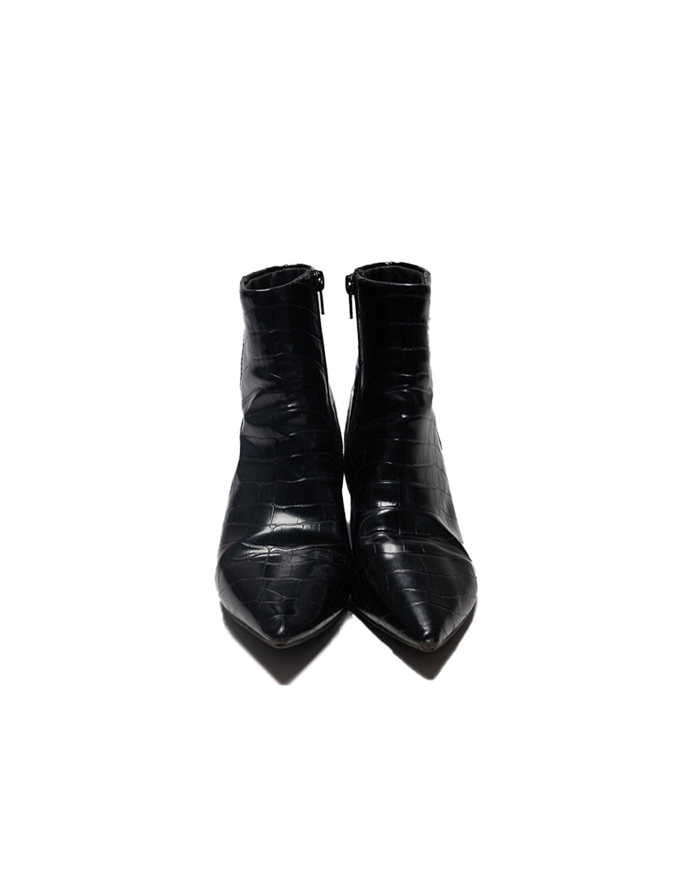 Faux Croc skin pointy Boots