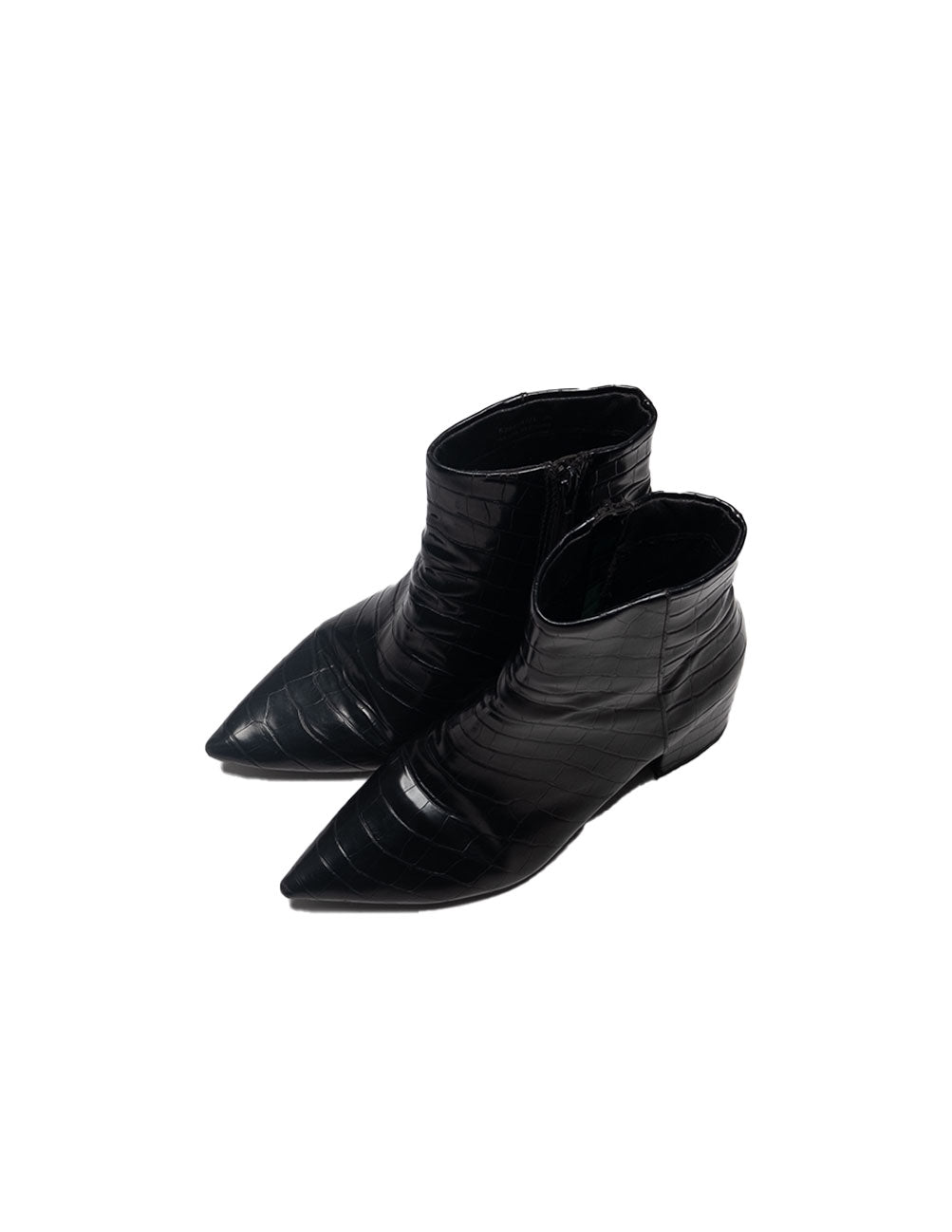 Faux Croc skin pointy Boots