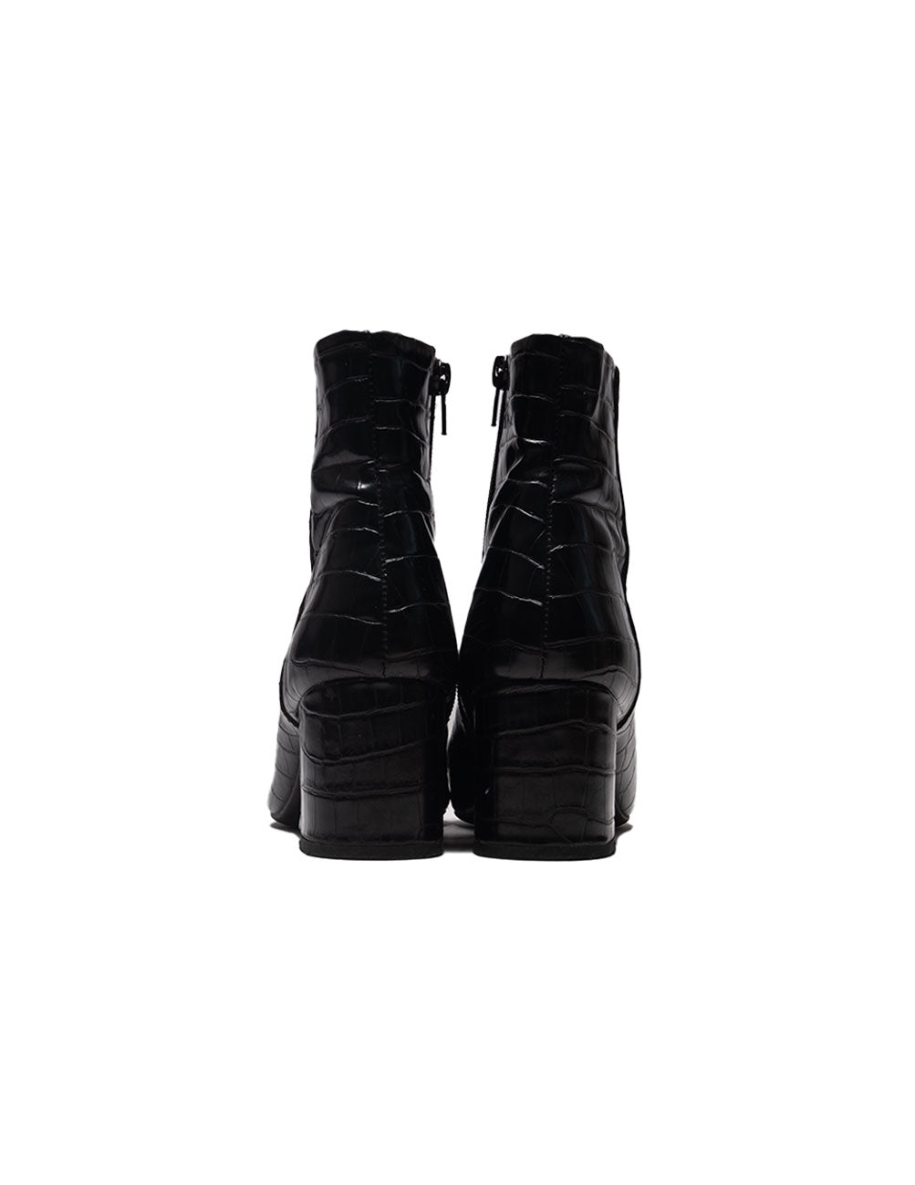 Faux Croc skin pointy Boots
