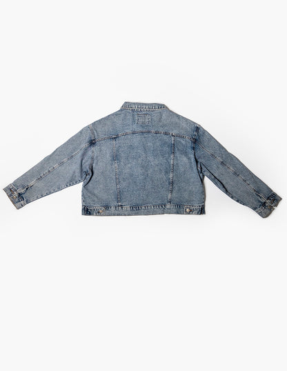 Stone wash denim jacket