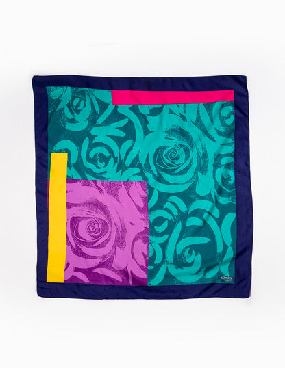 Silk Scarf Rose Pattern