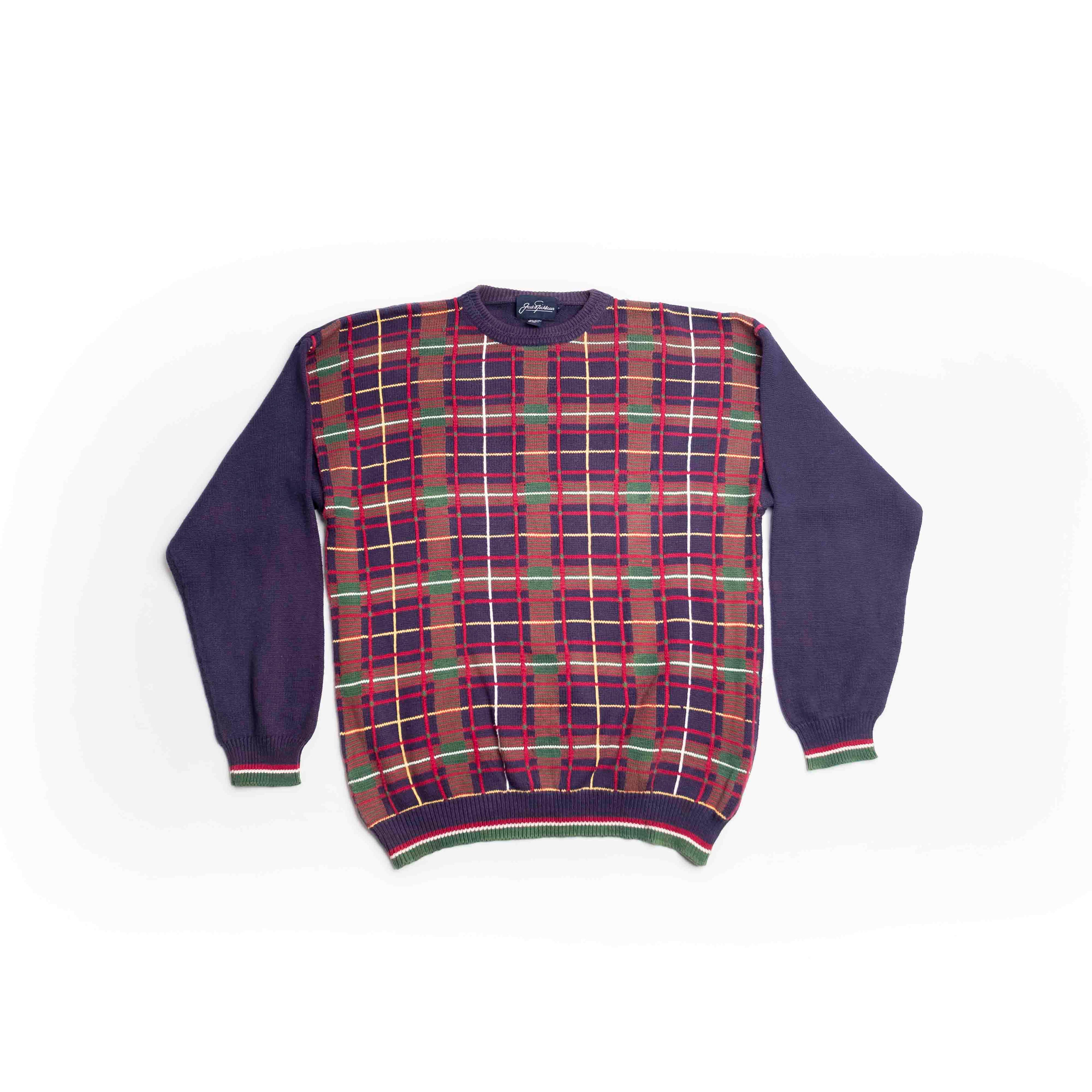 Checkered Pattern Crew Neck
