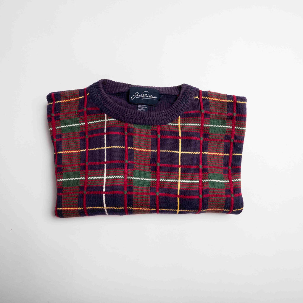 Checkered Pattern Crew Neck