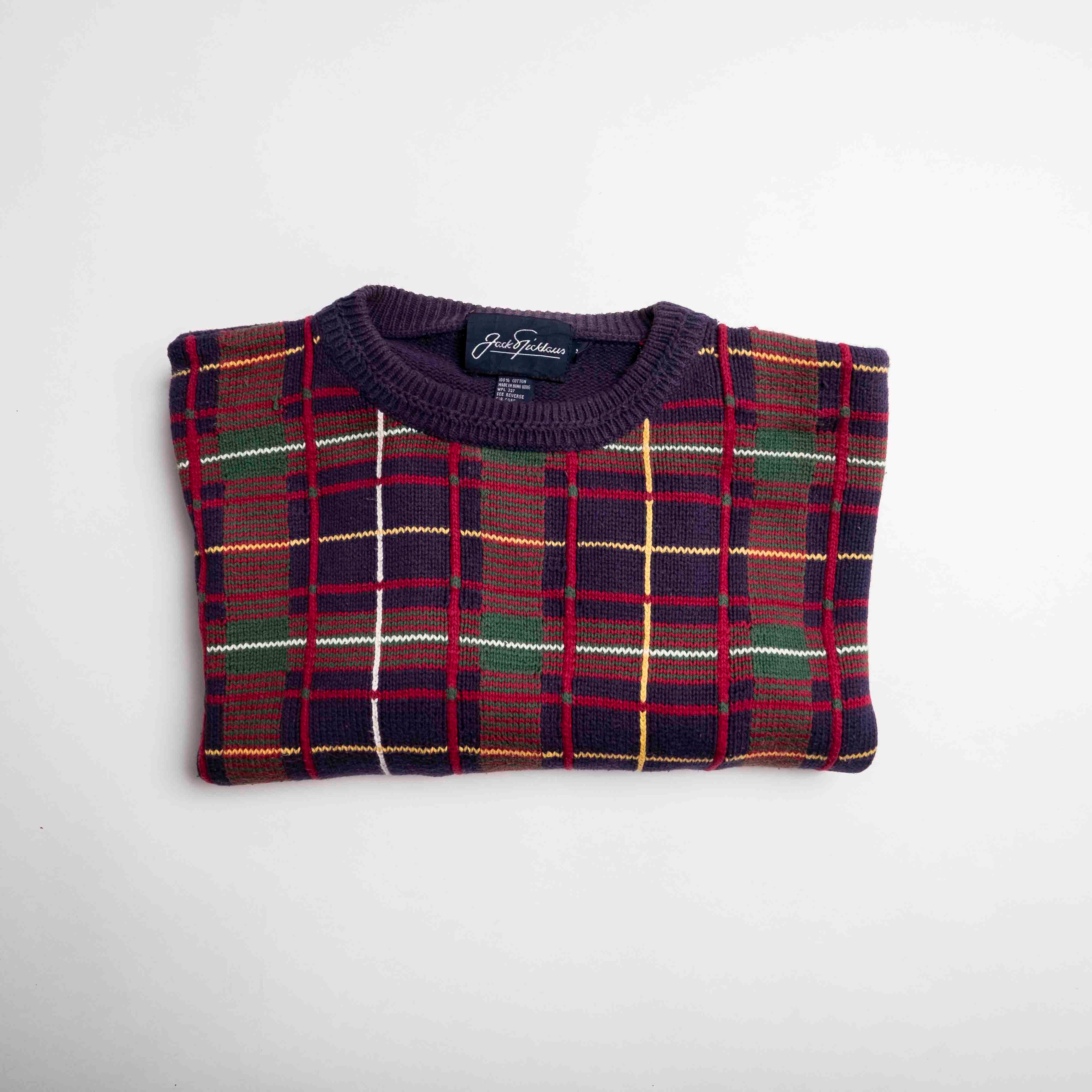 Checkered Pattern Crew Neck