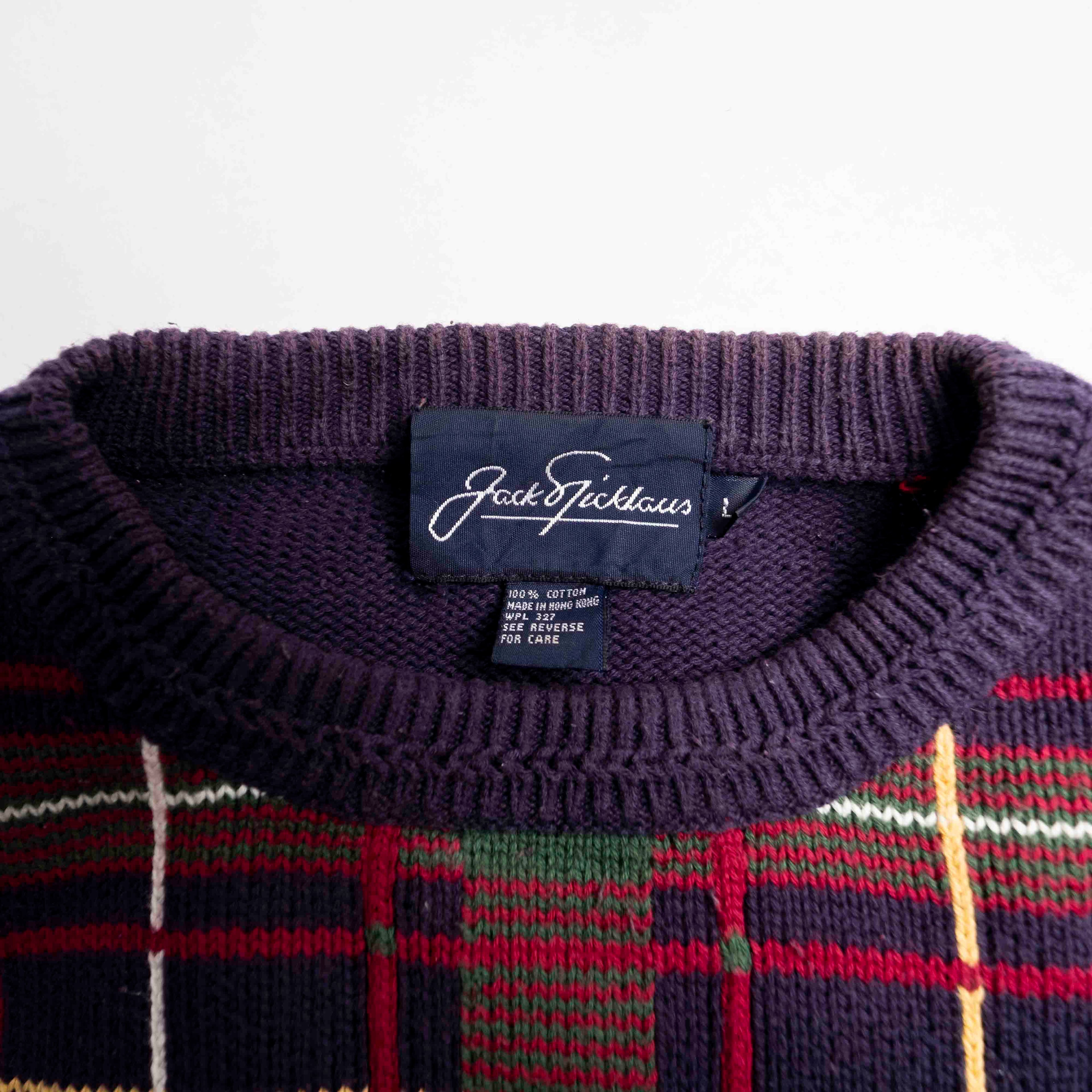 Checkered Pattern Crew Neck