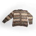 Zip up front pocket pattern Sweater