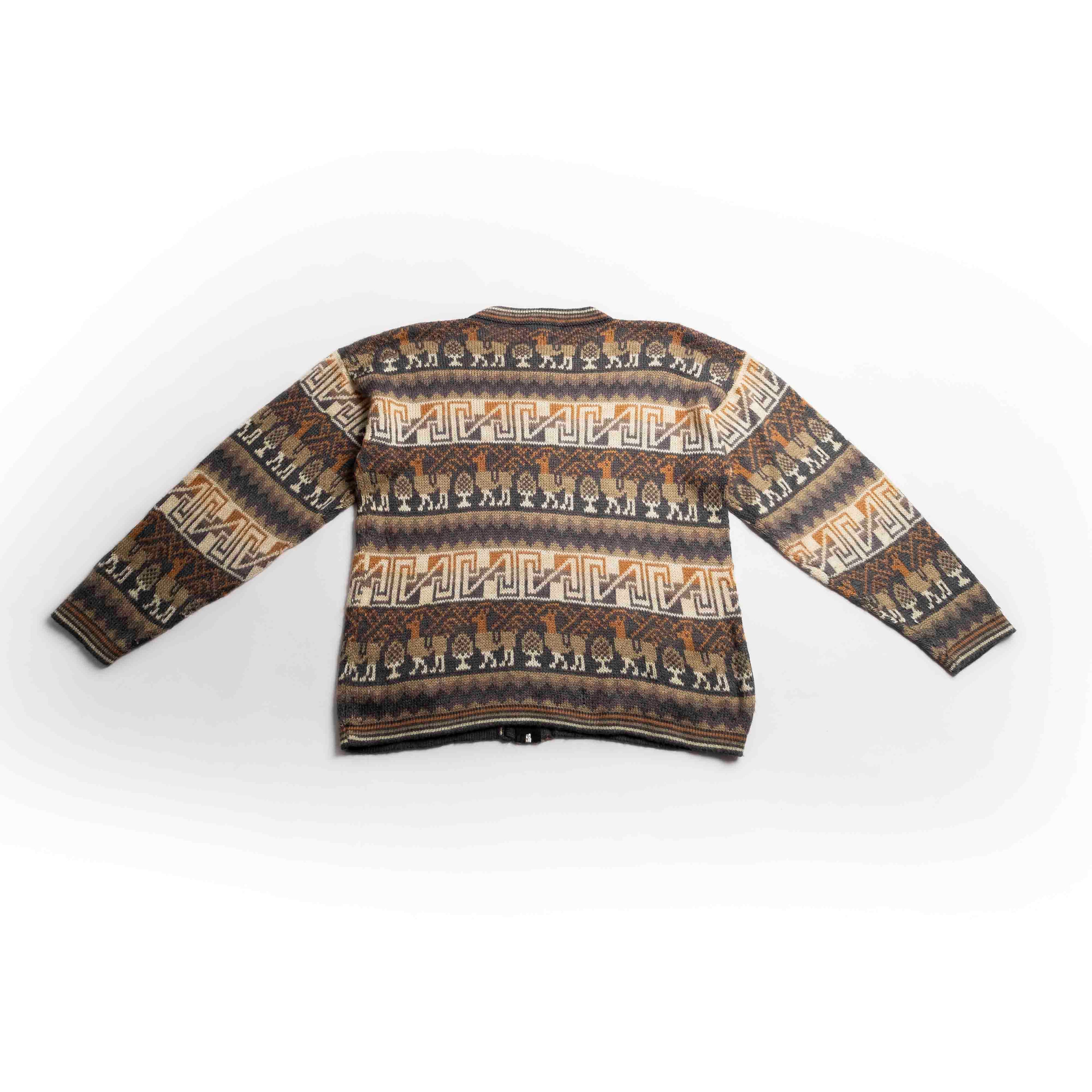 Zip up front pocket pattern Sweater