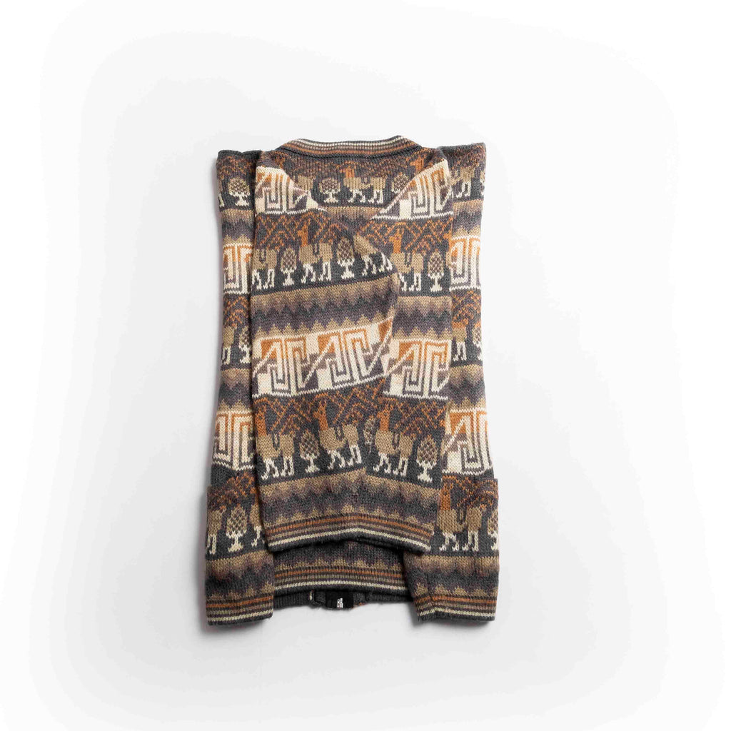 Zip up front pocket pattern Sweater