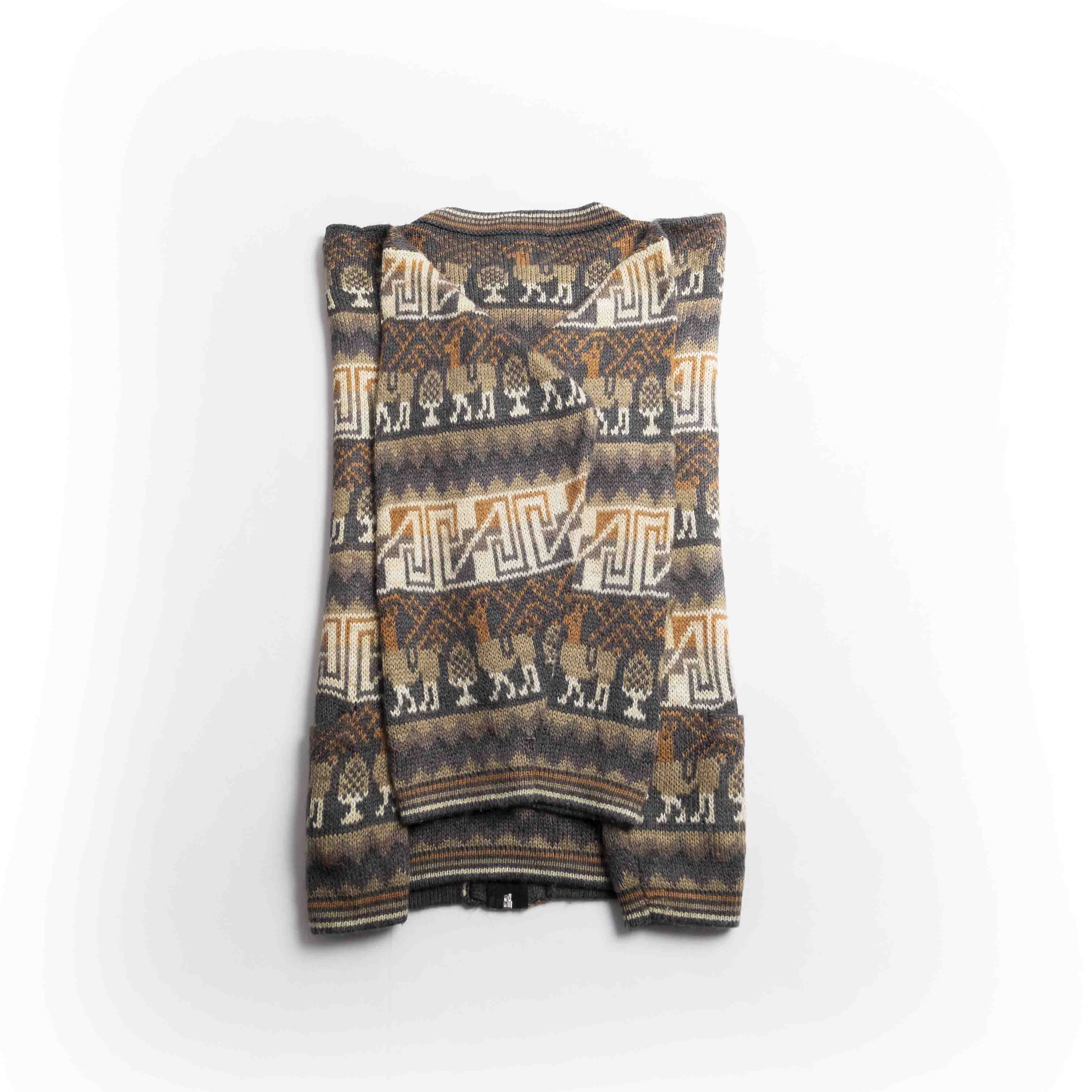 Zip up front pocket pattern Sweater