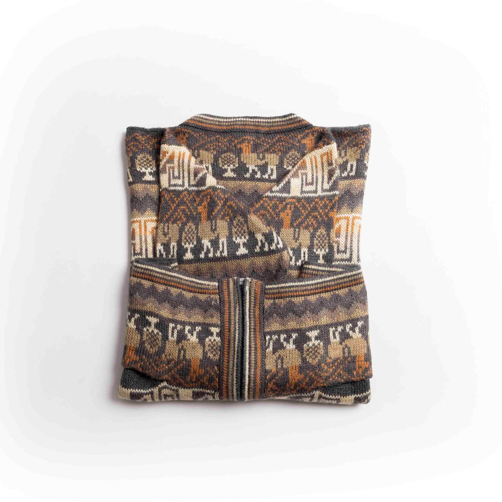 Zip up front pocket pattern Sweater